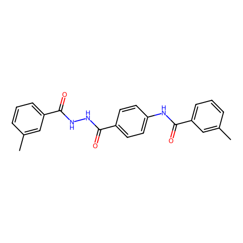 3-methyl-N-[4-({2-[(3-methylphenyl)carbonyl]hydrazinyl}carbonyl)phenyl]benzamide structure