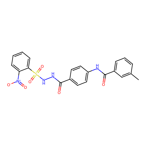 3-methyl-N-[4-({2-[(2-nitrophenyl)sulfonyl]hydrazinyl}carbonyl)phenyl]benzamide structure