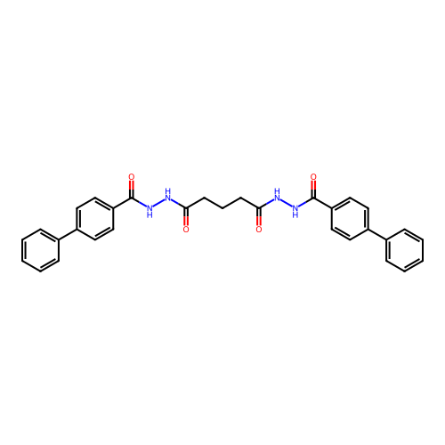N'~1~,N'~5~-bis(biphenyl-4-ylcarbonyl)pentanedihydrazide structure