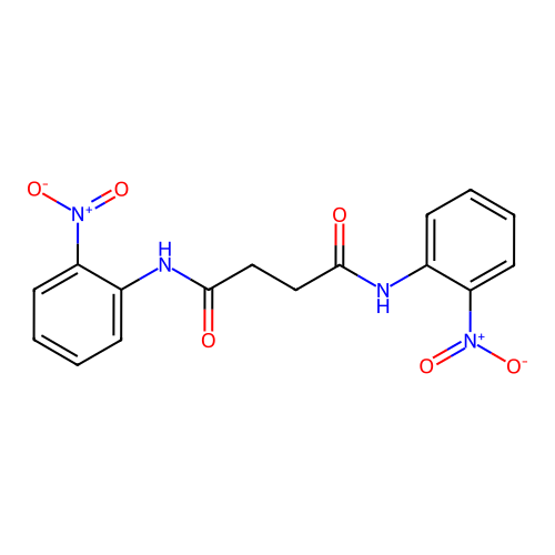 N,N'-bis(2-nitrophenyl)butanediamide structure