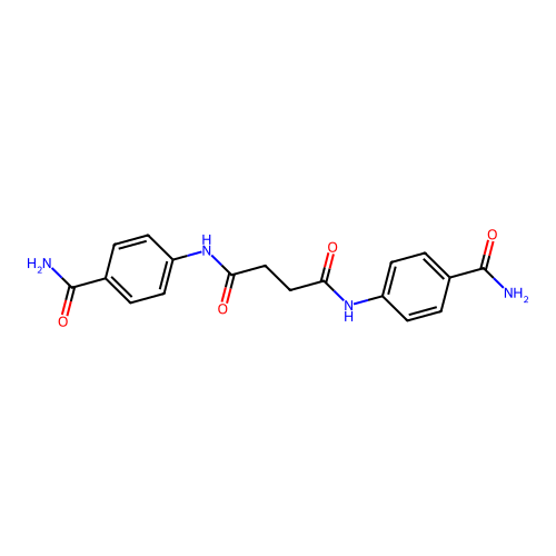 N,N'-bis(4-carbamoylphenyl)butanediamide structure