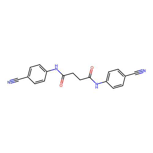 N,N'-bis(4-cyanophenyl)butanediamide structure