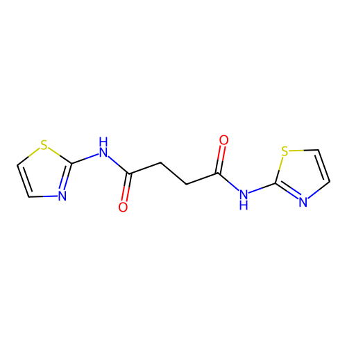 N,N'-di(1,3-thiazol-2-yl)butanediamide structure
