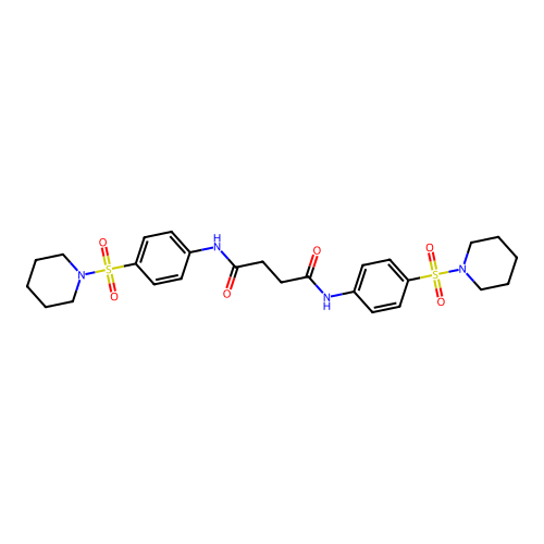 N,N'-bis(4-piperidin-1-ylsulfonylphenyl)butanediamide structure