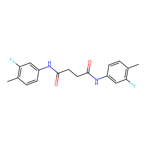 N,N'-bis(3-fluoro-4-methylphenyl)succinamide structure