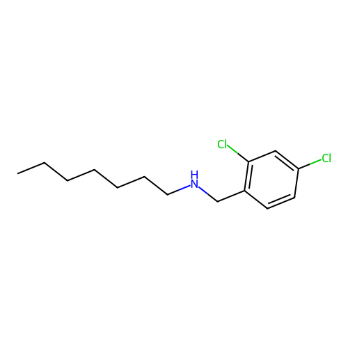 N-(2,4-dichlorobenzyl)heptan-1-amine structure