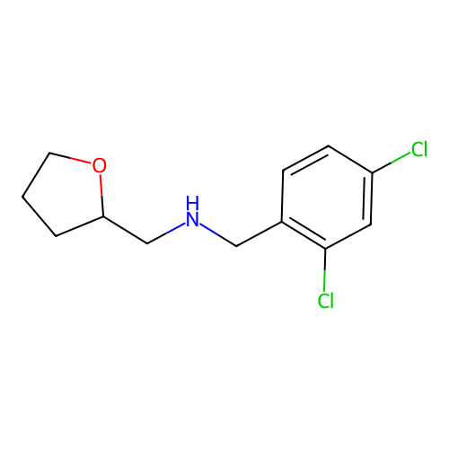 N-(2,4-dichlorobenzyl)-N-(tetrahydro-2-furanylmethyl)amine structure