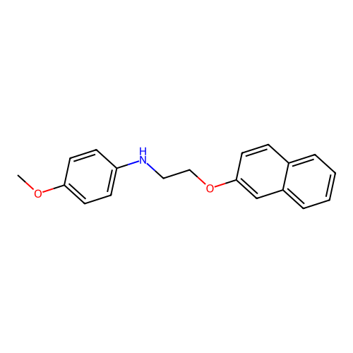 N-(4-methoxyphenyl)-[2-(naphthalen-2-yloxy) ethyl] amine structure