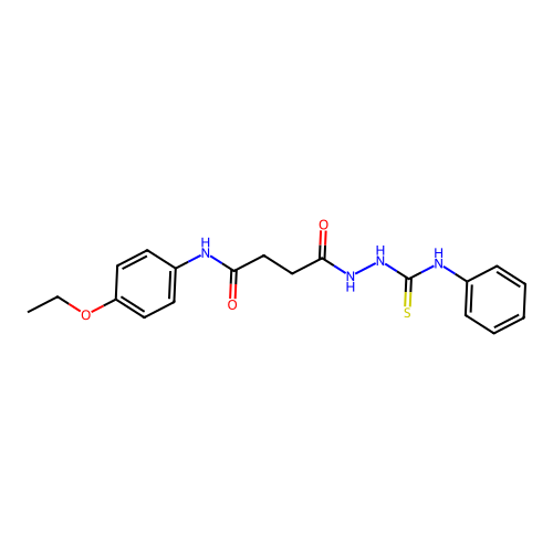N-(4-ethoxyphenyl)-4-oxo-4-[2-(phenylcarbamothioyl)hydrazinyl]butanamide structure