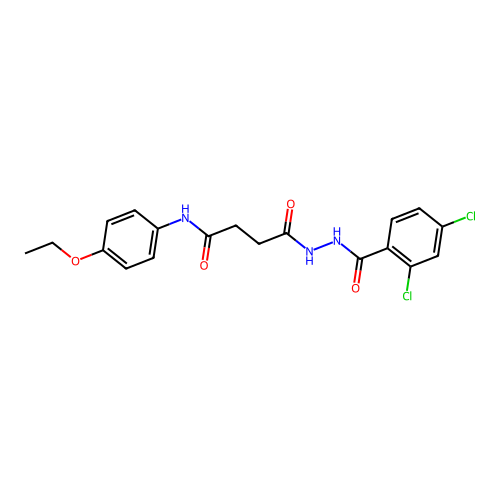 4-[2-(2,4-dichlorobenzoyl)hydrazino]-N-(4-ethoxyphenyl)-4-oxobutanamide structure