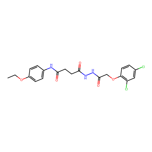 4-{2-[(2,4-dichlorophenoxy)acetyl]hydrazino}-N-(4-ethoxyphenyl)-4-oxobutanamide structure