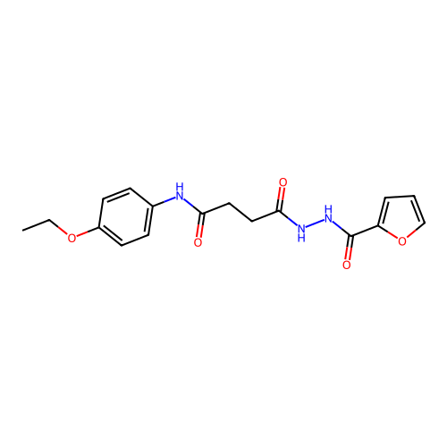 N-(4-ethoxyphenyl)-4-[2-(2-furoyl)hydrazino]-4-oxobutanamide structure