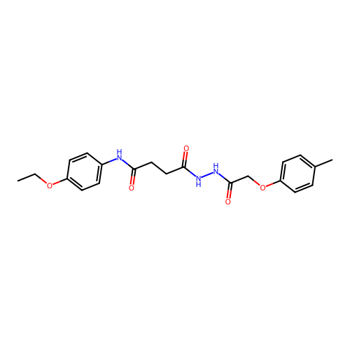 N-(4-ethoxyphenyl)-4-{2-[(4-methylphenoxy)acetyl]hydrazino}-4-oxobutanamide structure