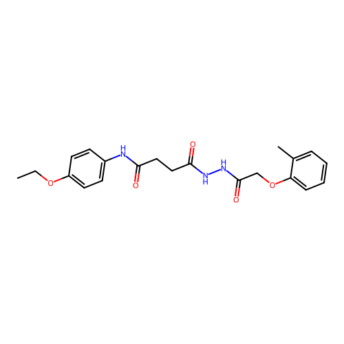 N-(4-ethoxyphenyl)-4-{2-[(2-methylphenoxy)acetyl]hydrazino}-4-oxobutanamide structure
