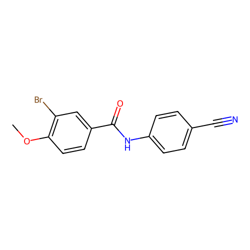 3-bromo-N-(4-cyanophenyl)-4-methoxybenzamide structure