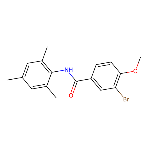 3-bromo-N-mesityl-4-methoxybenzamide structure