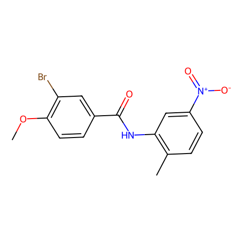 3-bromo-4-methoxy-N-(2-methyl-5-nitrophenyl)benzamide structure