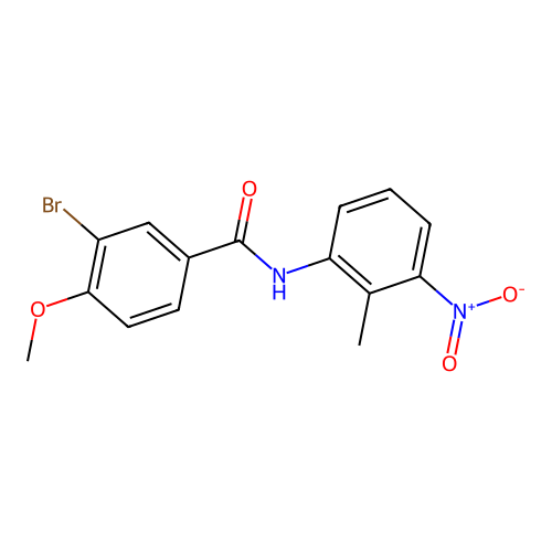 3-bromo-4-methoxy-N-(2-methyl-3-nitrophenyl)benzamide structure