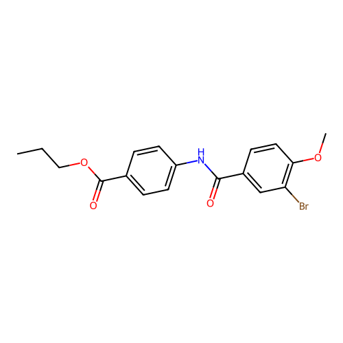 Propyl 4-[(3-bromo-4-methoxyphenyl)carbonylamino]benzoate structure