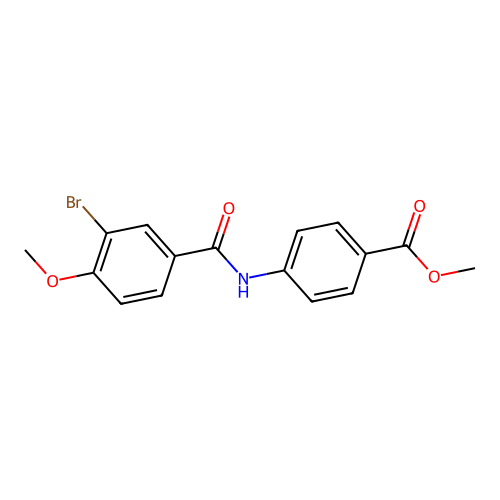 Methyl 4-[(3-bromo-4-methoxyphenyl)carbonylamino]benzoate structure