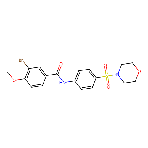 3-bromo-4-methoxy-N-[4-(morpholin-4-ylsulfonyl)phenyl]benzamide structure