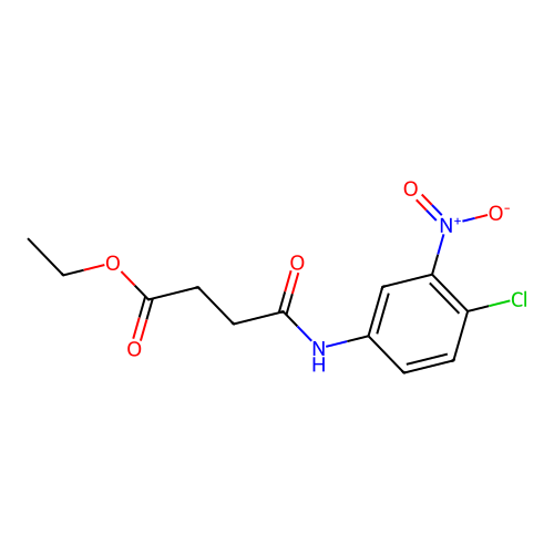 Ethyl 4-[(4-chloro-3-nitrophenyl)amino]-4-oxobutanoate structure