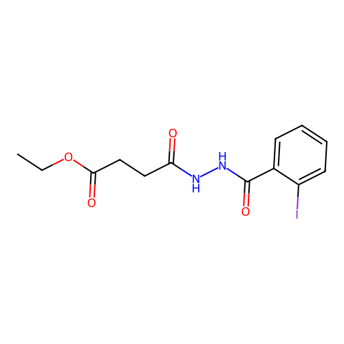 Ethyl 4-(2-(2-iodobenzoyl)hydrazinyl)-4-oxobutanoate structure
