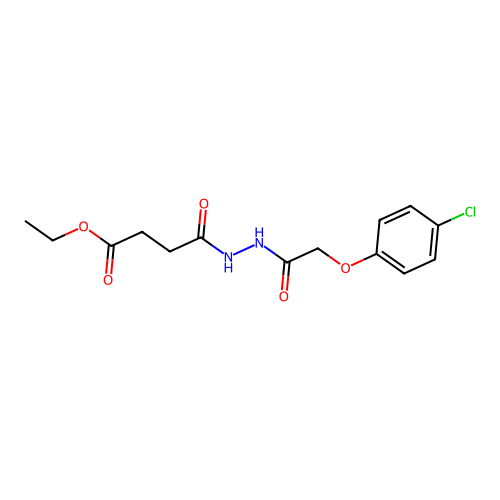 Ethyl 4-{2-[(4-chlorophenoxy)acetyl]hydrazinyl}-4-oxobutanoate structure