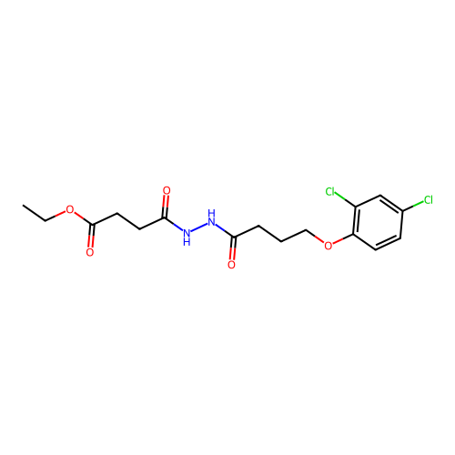 Ethyl 4-{2-[4-(2,4-dichlorophenoxy)butanoyl]hydrazino}-4-oxobutanoate structure