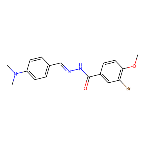 3-bromo-N'-{(E)-[4-(dimethylamino)phenyl]methylidene}-4-methoxybenzohydrazide structure
