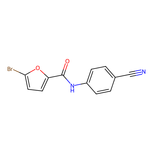 5-bromo-N-(4-cyanophenyl)furan-2-carboxamide structure