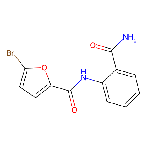 N-[2-(aminocarbonyl)phenyl]-5-bromo-2-furamide structure