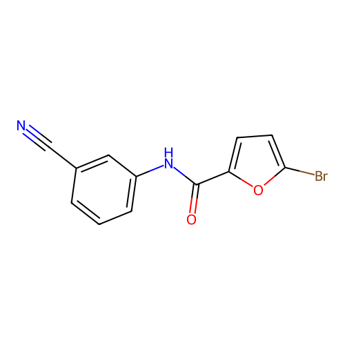5-bromo-N-(3-cyanophenyl)furan-2-carboxamide structure