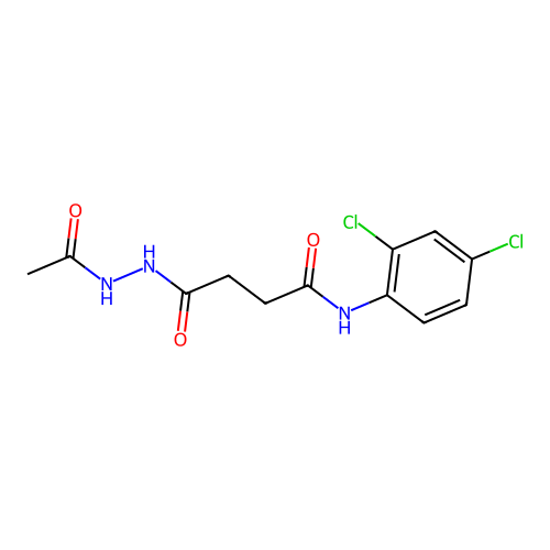 4-(2-acetylhydrazinyl)-N-(2,4-dichlorophenyl)-4-oxobutanamide structure