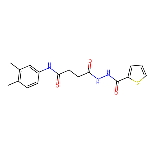 N-(3,4-dimethylphenyl)-4-oxo-4-[2-(thien-2-ylcarbonyl)hydrazino]butanamide structure
