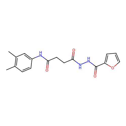 N-(3,4-dimethylphenyl)-4-[2-(2-furoyl)hydrazino]-4-oxobutanamide structure