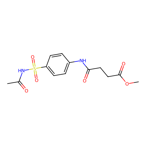 Methyl 4-{[4-(acetylsulfamoyl)phenyl]amino}-4-oxobutanoate structure