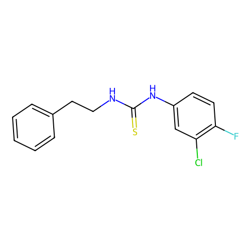 N-(3-Chloro-4-fluorophenyl)-N'-(2-phenylethyl)thiourea structure