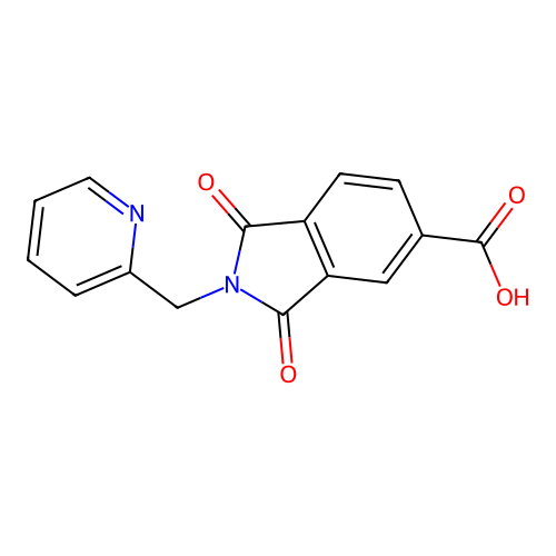 1,3-Dioxo-2-(pyridin-2-ylmethyl)isoindoline-5-carboxylic acid structure