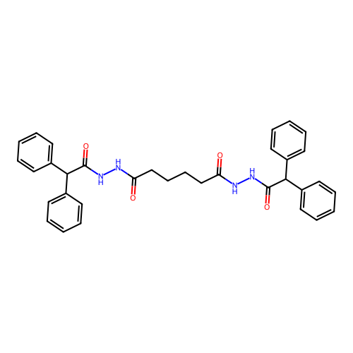 N'1,N'6-bis(diphenylacetyl)hexanedihydrazide structure