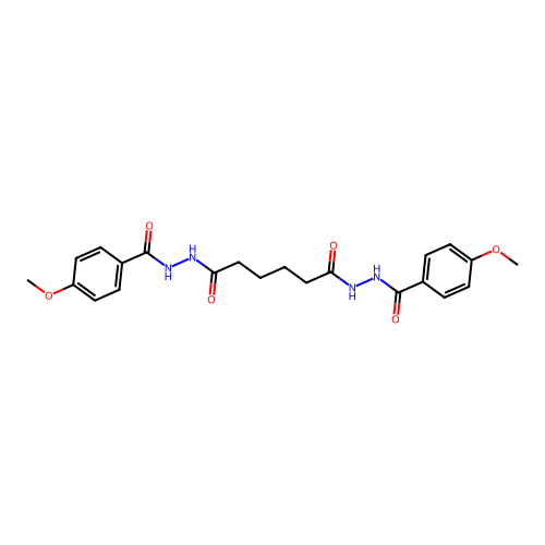 N'1,N'6-bis(4-methoxybenzoyl)hexanedihydrazide structure