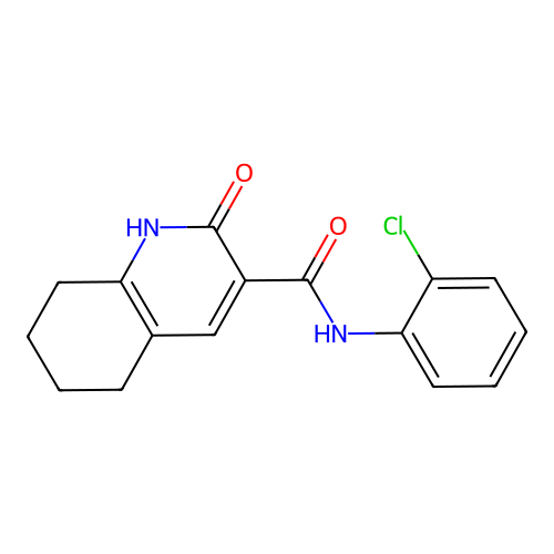N-(2-chlorophenyl)-2-hydroxy-5,6,7,8-tetrahydroquinoline-3-carboxamide structure