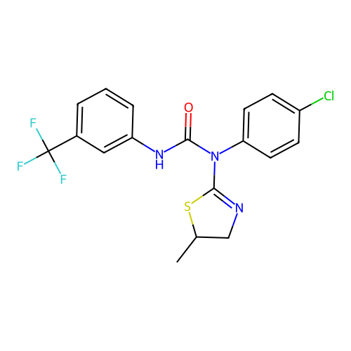 C18H15ClF3N3OS structure