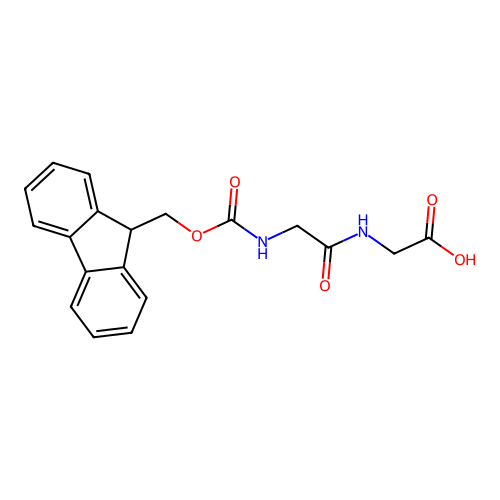 2-(2-((((9H-fluoren-9-yl)methoxy)carbonyl)amino)acetamido)acetic acid structure