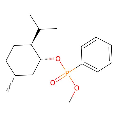 (Sp)-(1R,2S,5R)-2-Isopropyl-5-methylcyclohexyl methyl phenylphosphonate structure