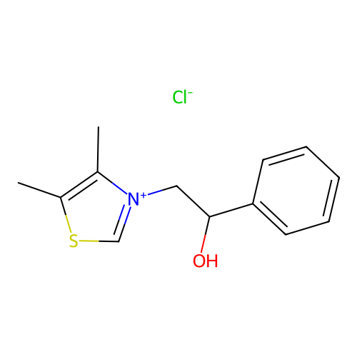 Thiazolium, 3-(2-hydroxy-2-phenylethyl)-4,5-dimethyl-, chloride structure