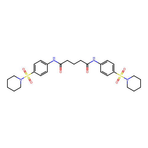 N,N'-bis[4-(piperidin-1-ylsulfonyl)phenyl]pentanediamide structure