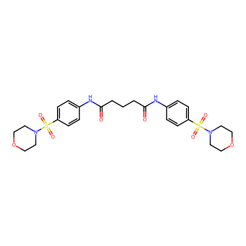 N,N'-bis(4-morpholin-4-ylsulfonylphenyl)pentanediamide structure
