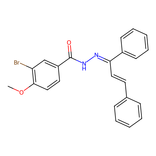 3-bromo-N-[(E)-[(E)-1,3-diphenylprop-2-enylidene]amino]-4-methoxybenzamide structure