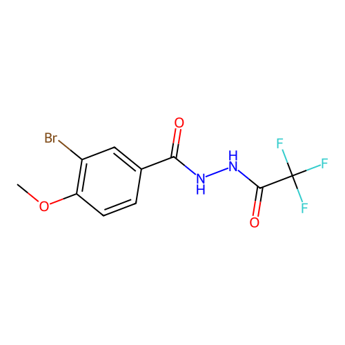 3-bromo-4-methoxy-N'-(trifluoroacetyl)benzohydrazide structure